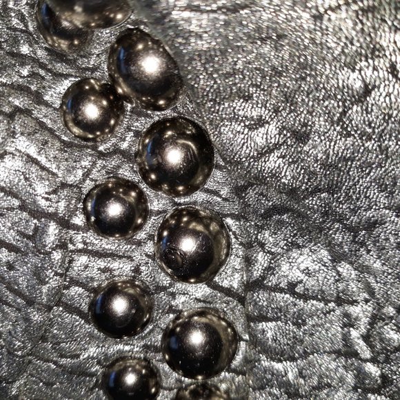 *Treesje black/silver leather metal accented shoulder bag - Picture 6 of 9